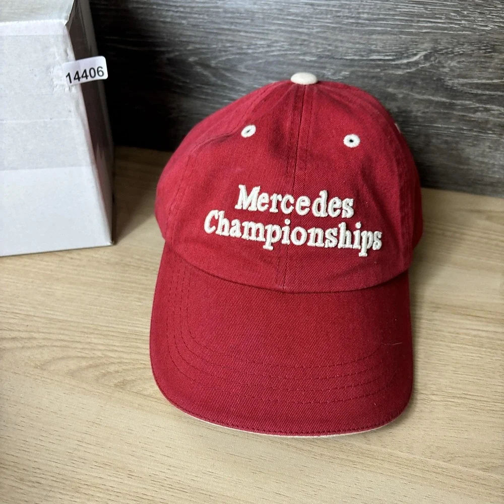 Callaway Hat Cap Strap Back Womens Red Mercedes Championships Embroidered Golf